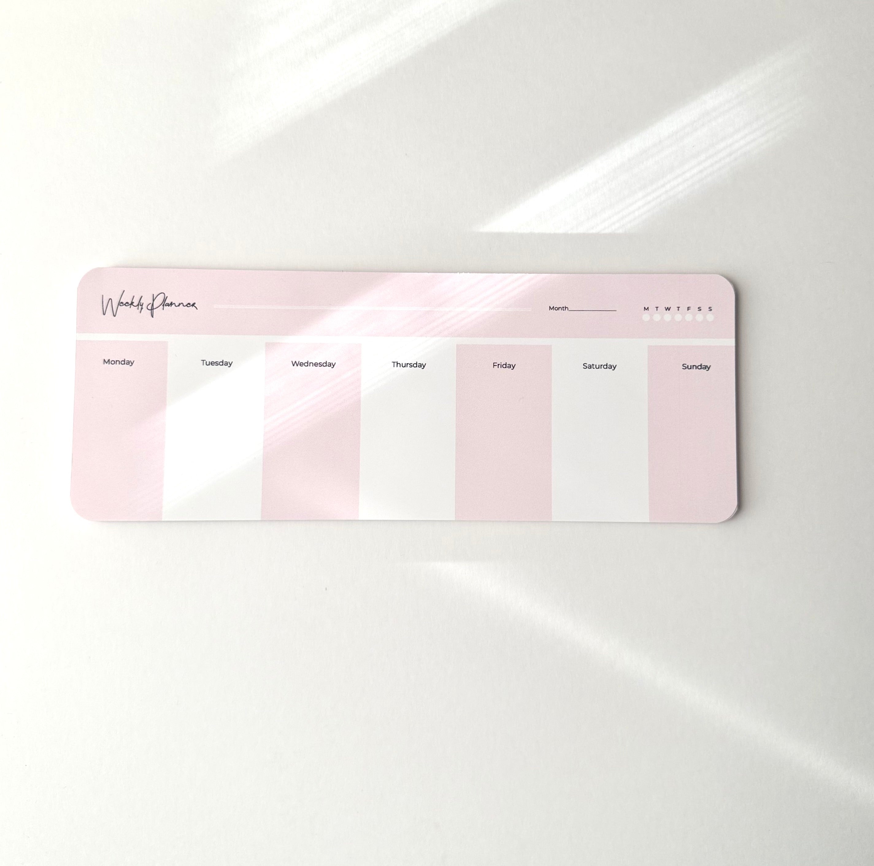 Weekly Agenda: 11in x 5.5in Undated Planner