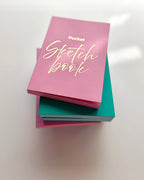 Pocket Sketchbook — 4.5" x 5.5" Lay Flat Hardcover Sketchbook with Gold Foil