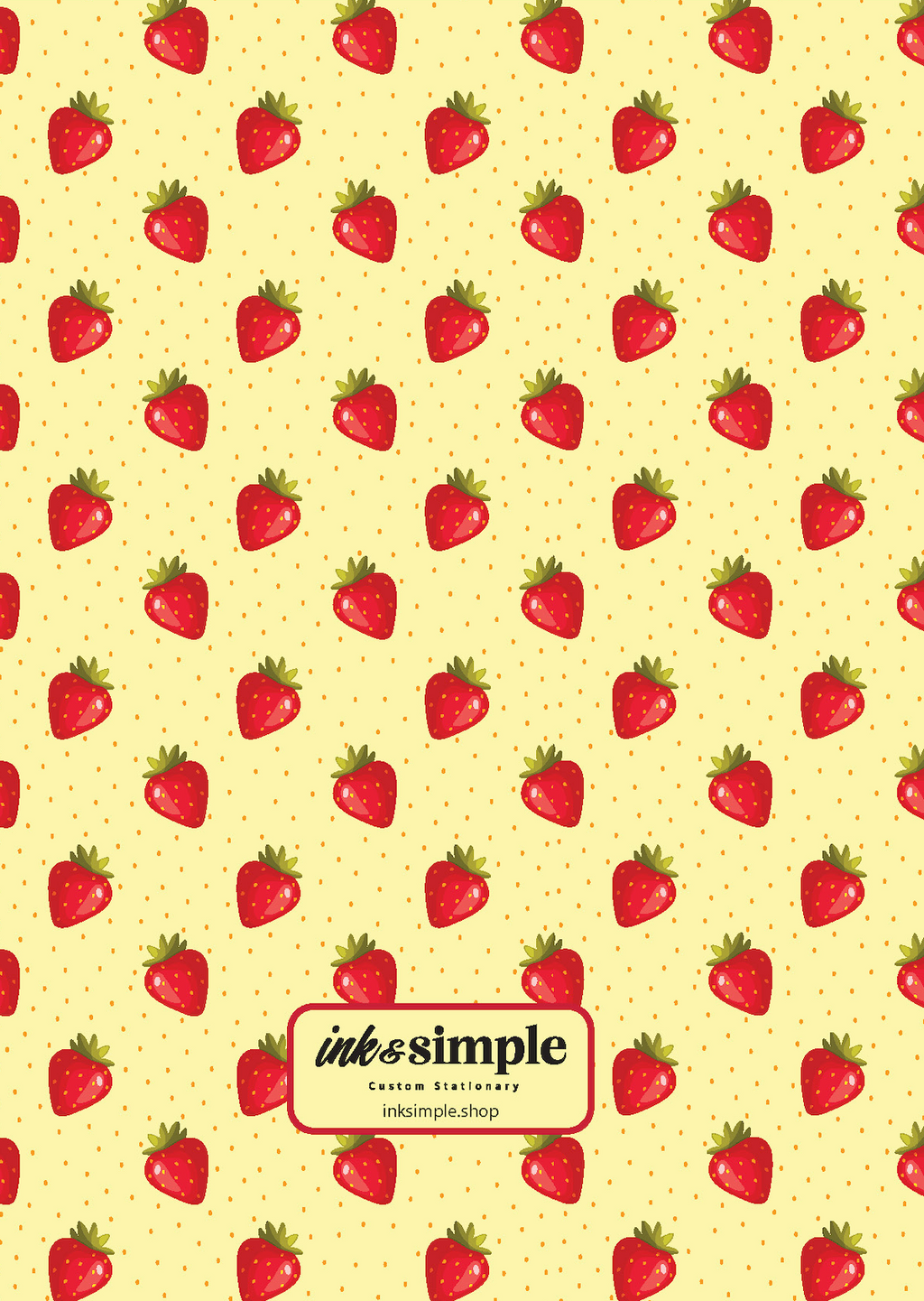 Strawberry Notebook — Lined Notebook