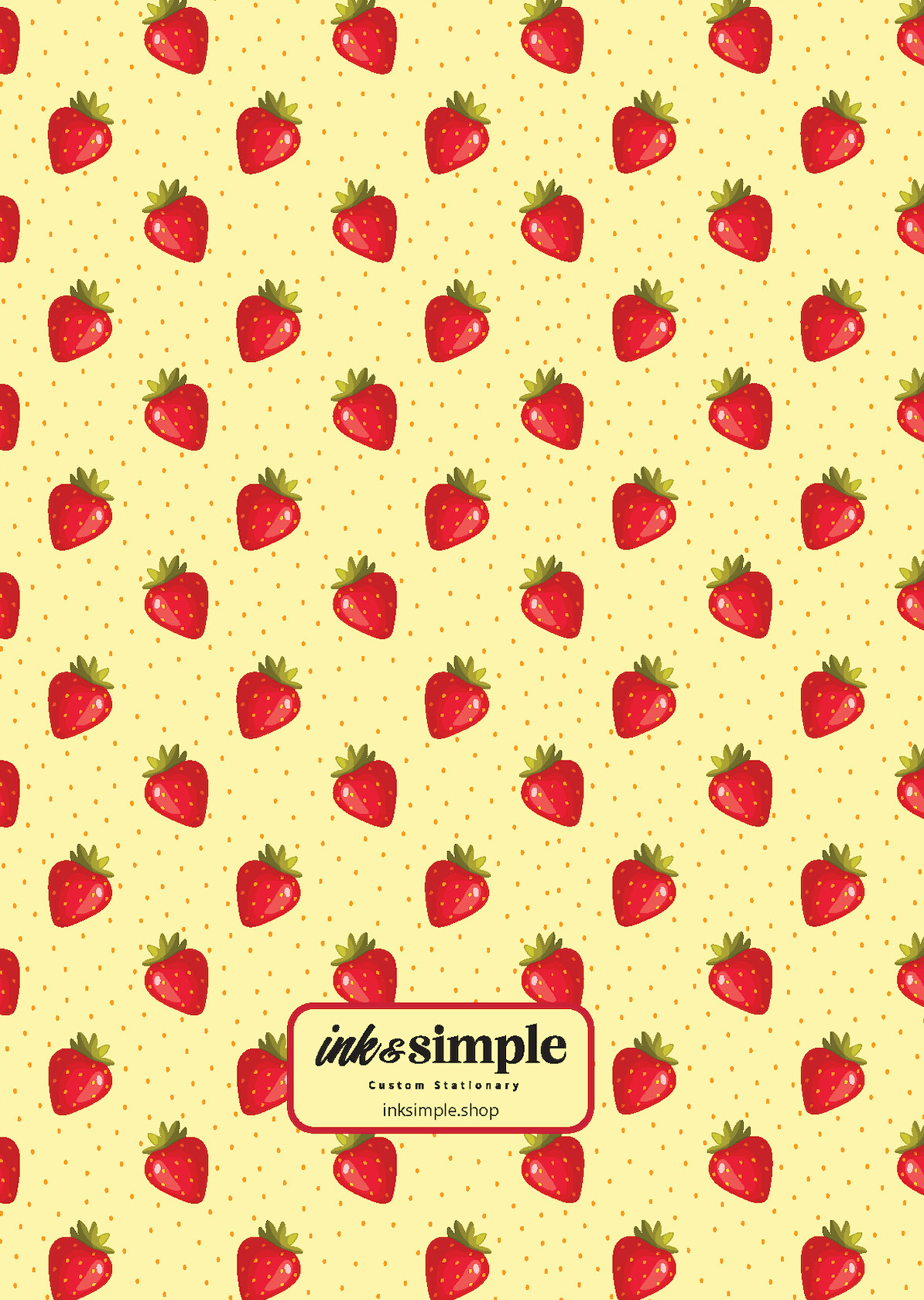 Strawberry Notebook — Personalized Lined Notebook