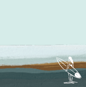 Beach Personalized Square Notepad - The Surfer