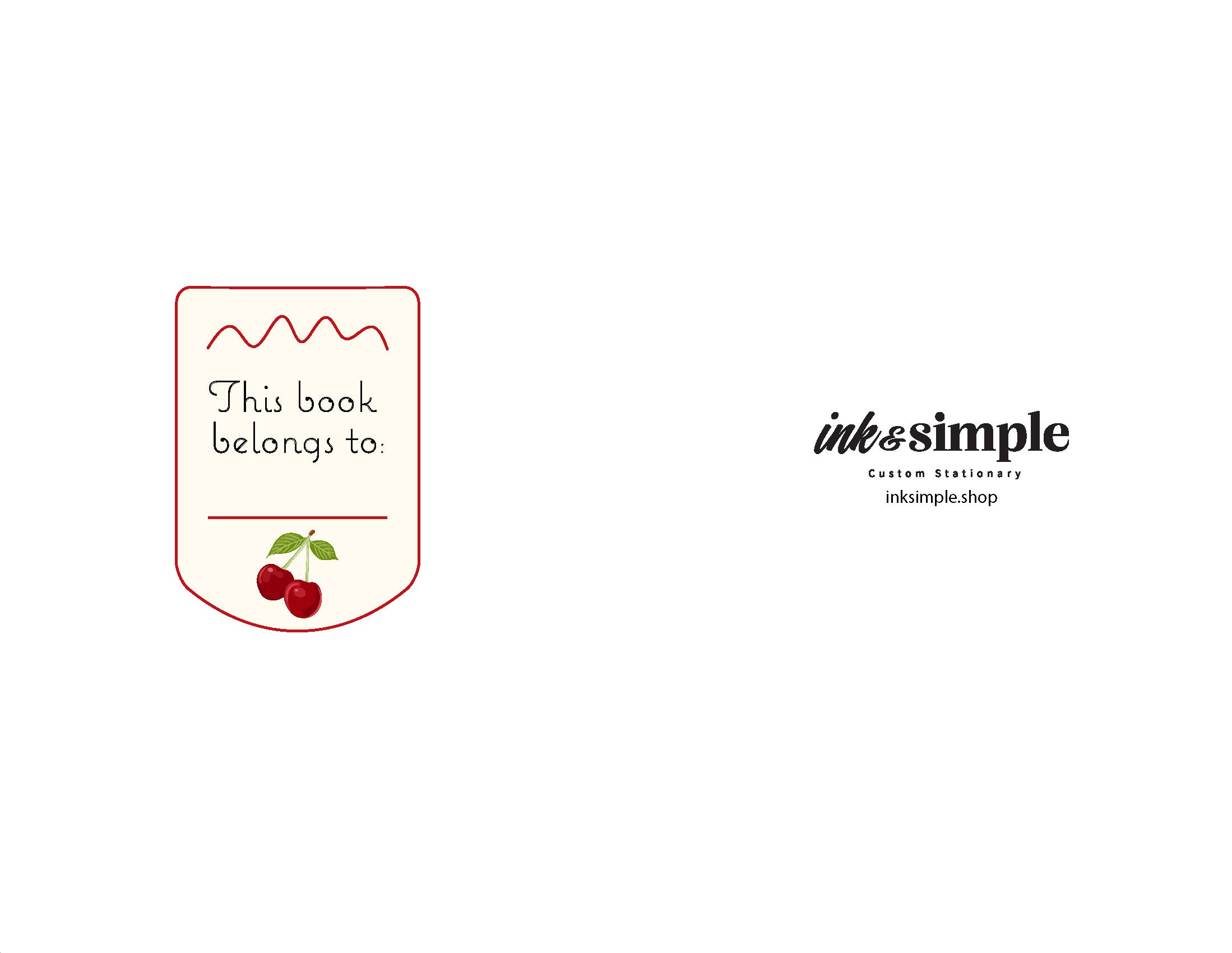 Cherry Notebook — Lined Notebook