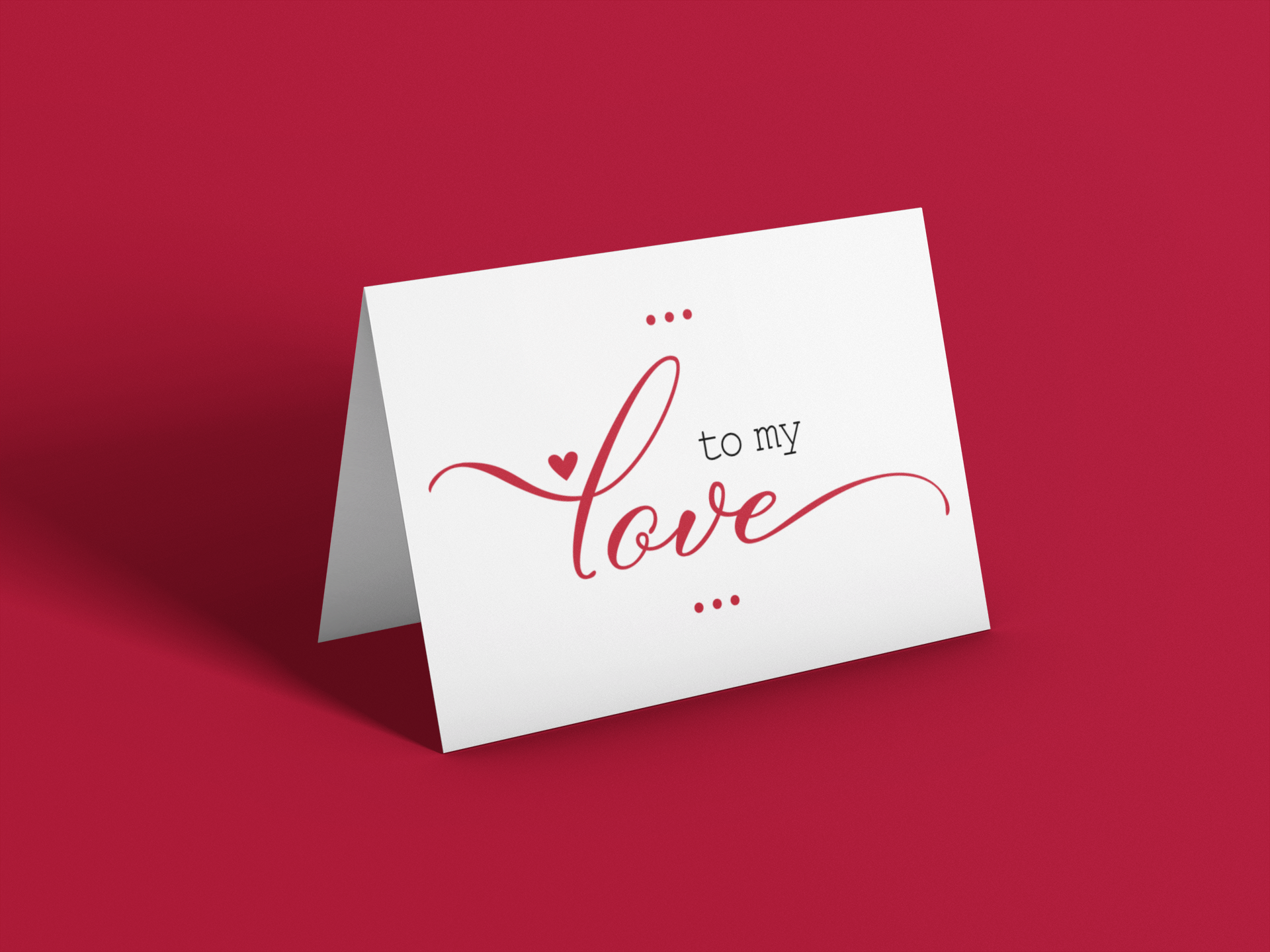 To My Love Greeting Card with Envelope