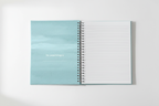 Beach Theme Journal open showing lined pages mockup