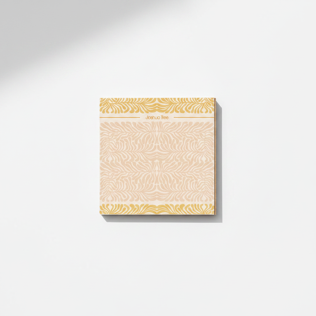 Joshua Tree Square Notepad aerial flat-lay view