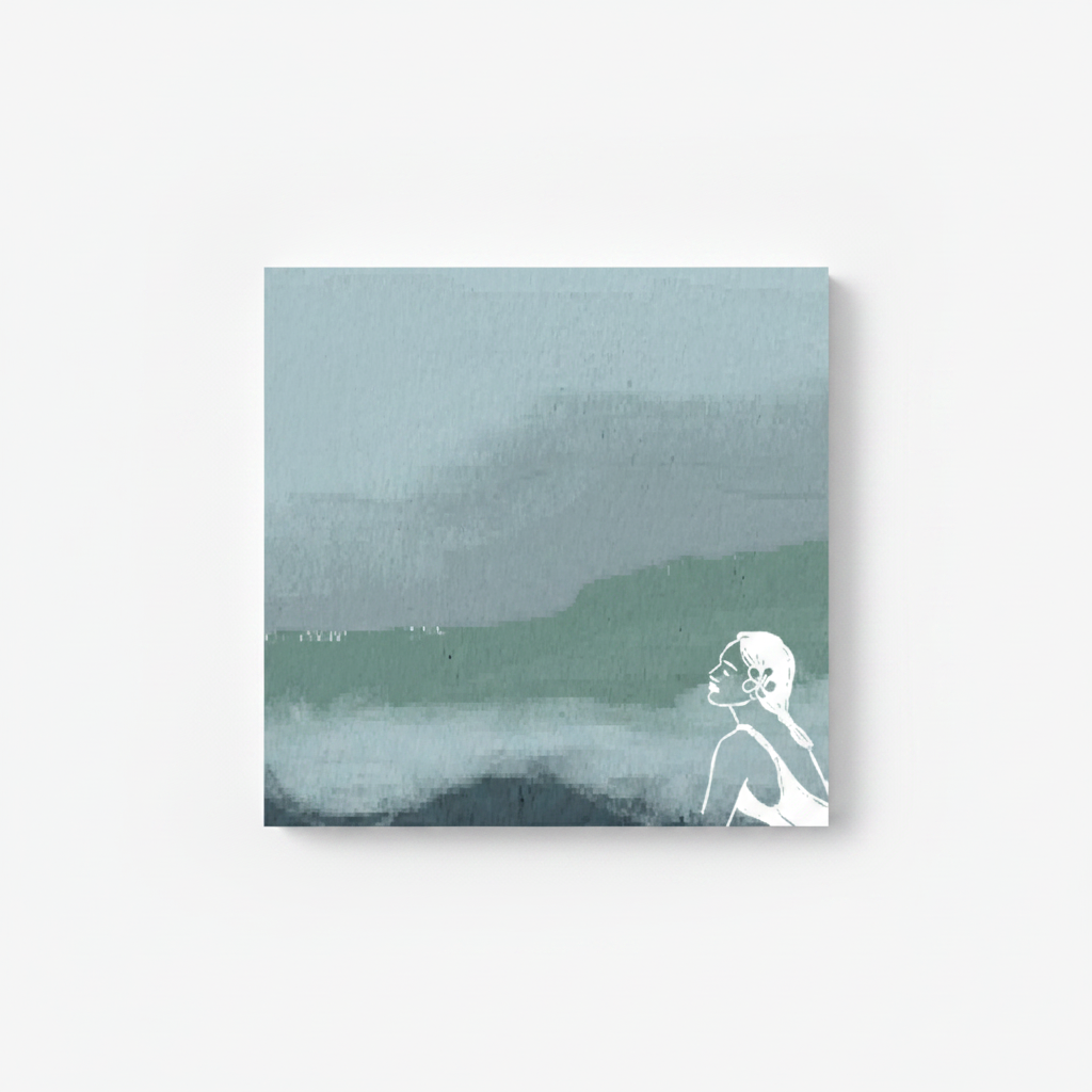Beach Square Notepad - Wave Gazer mockup