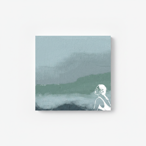 Beach Square Notepad - Wave Gazer mockup