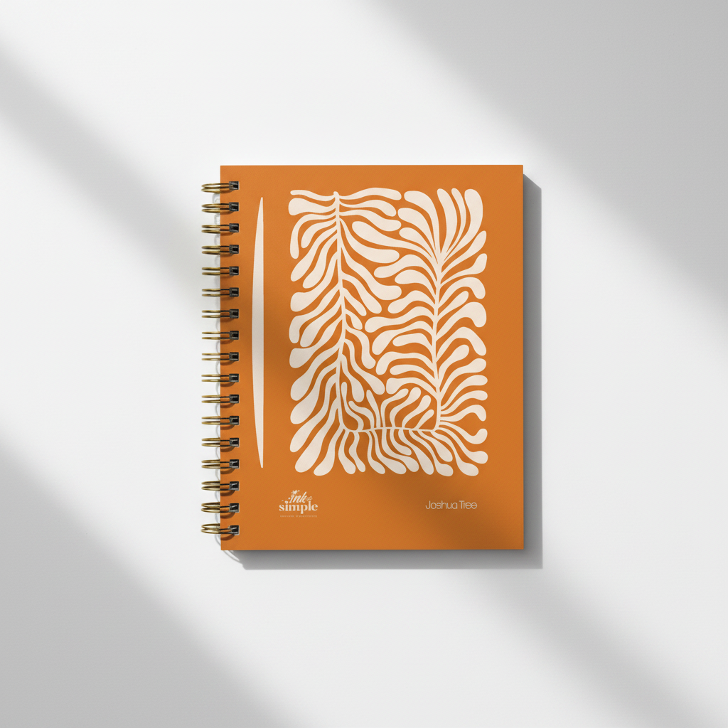Joshua Tree Notebook aerial flat-lay view