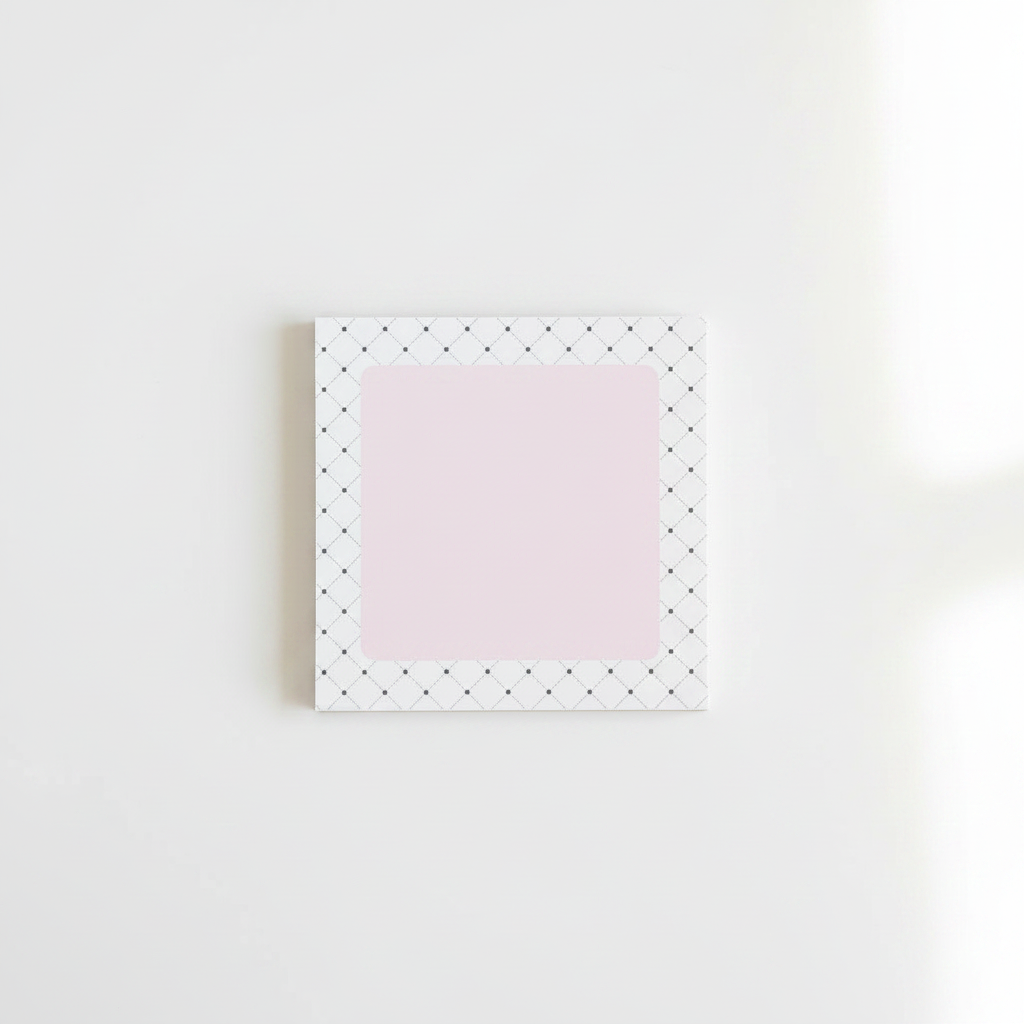 Pink Dot Square Notepad - Personalized