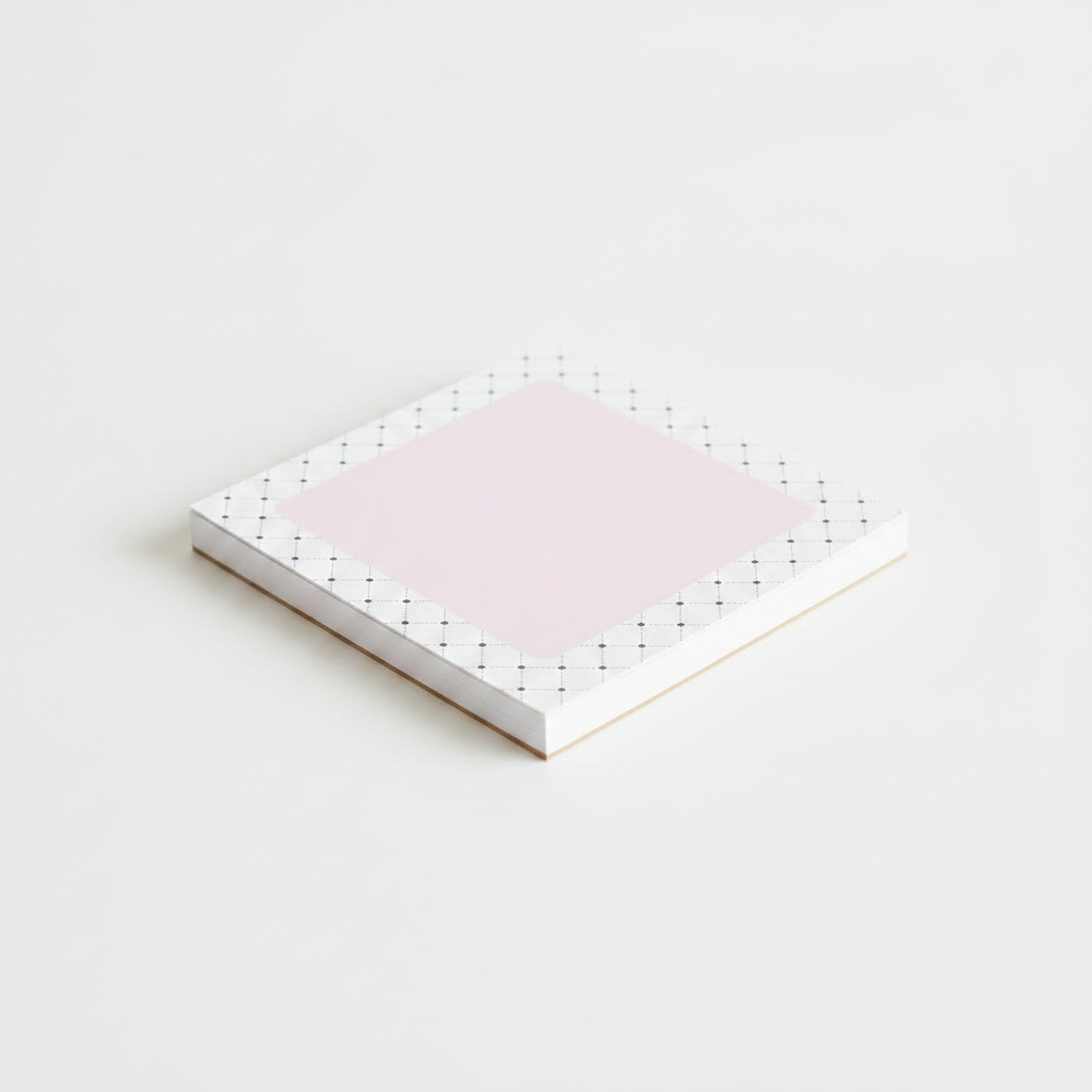 Pink Dot Square Notepad - side angle