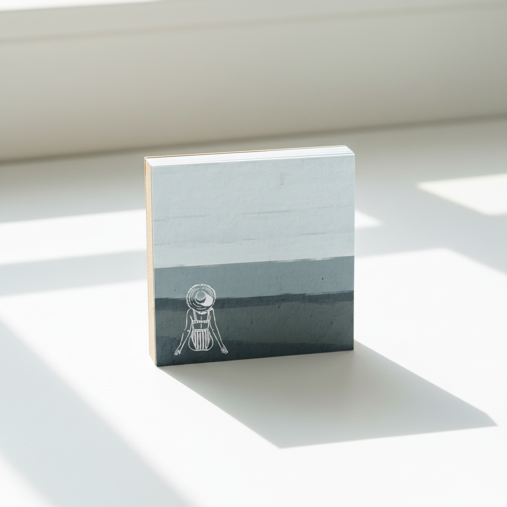 Beach Square Notepad - Sun Hat mockup