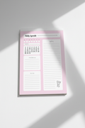 Pink Dot Daily Agenda Notepad - Personalized