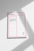 Pink Dot Daily Agenda Notepad - Personalized