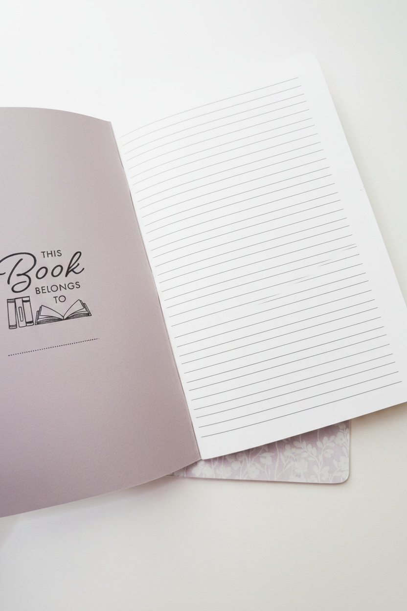 Botanical leaf notebook back cover