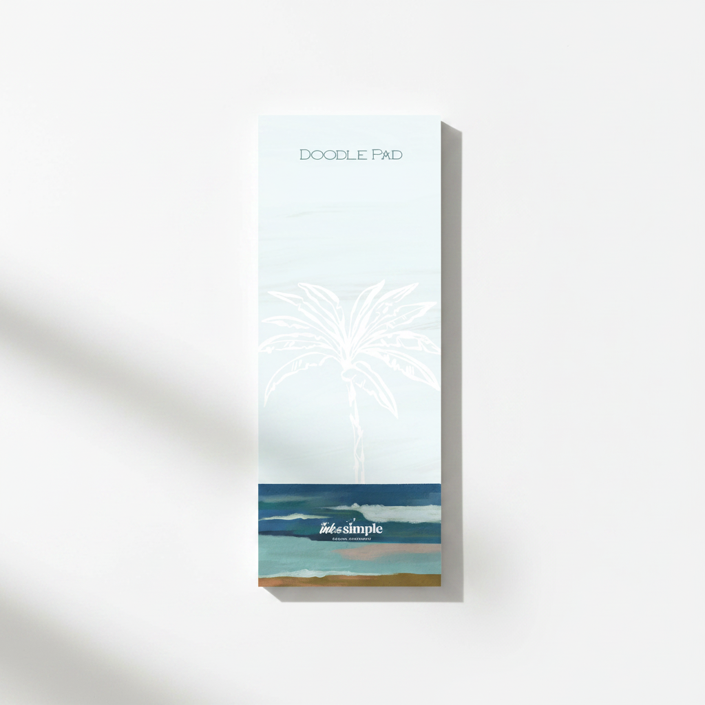 Coastal Mist Doodle Pad aerial flat-lay view