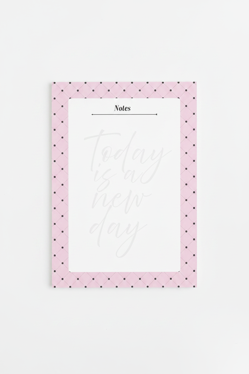 Pink Dot Notes Notepad - flat lay