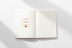 Strawberry Notebook inside cover with bookplate and lined pages