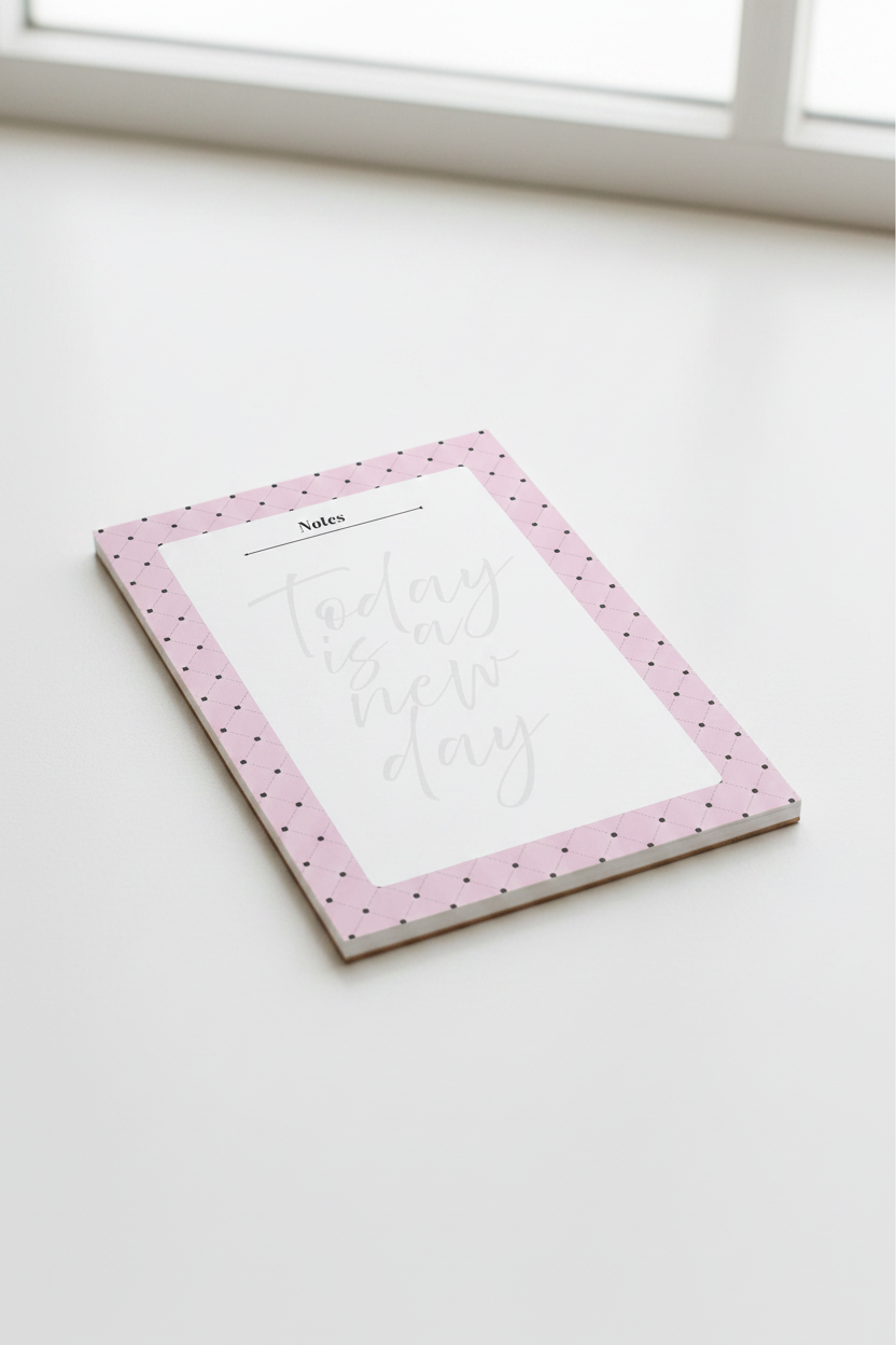 Pink Dot Notes Notepad - Personalized