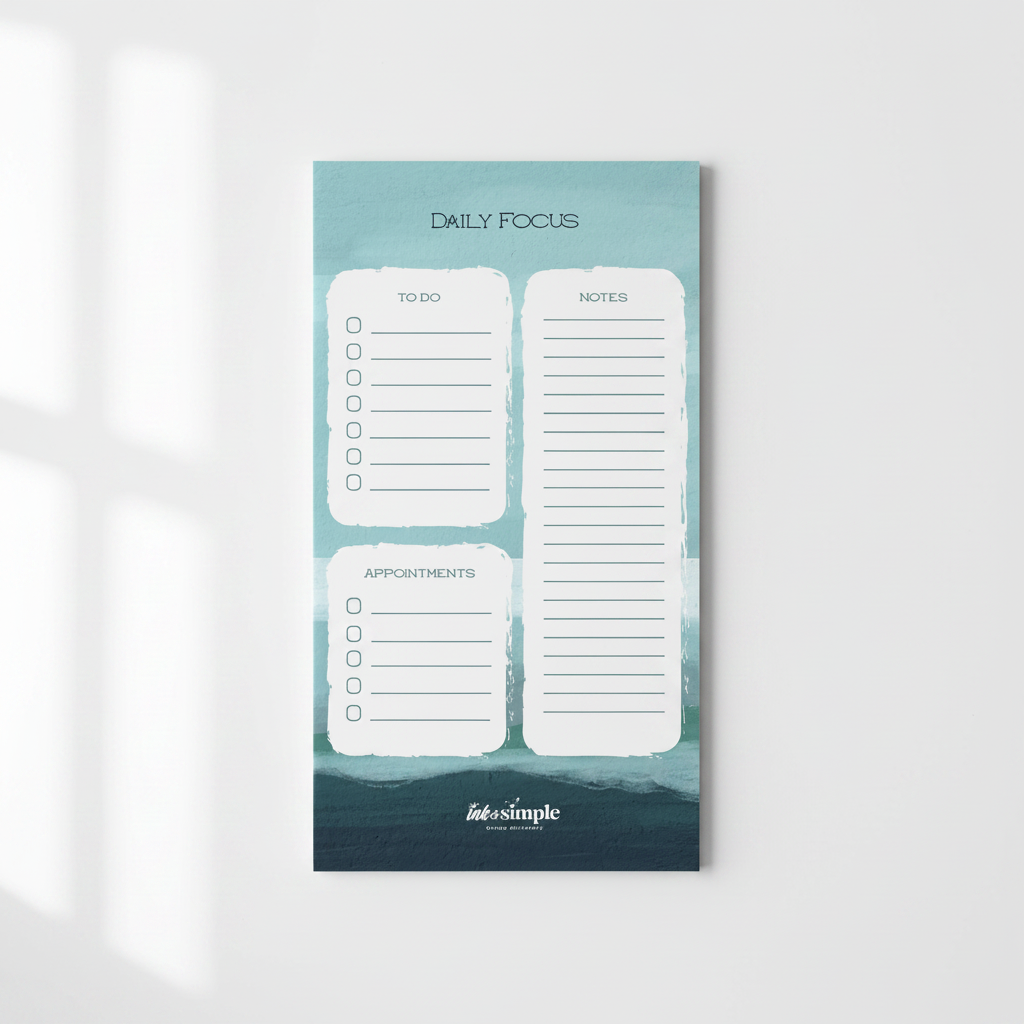 Coastal Mist Daily Focus Pad aerial flat-lay view